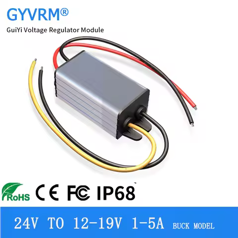Step Down DC DC 24V to 12V 13.8V 15V 19V 20V Buck Converter 36V to 12-20V 1-4A DC DC Converter 24V t