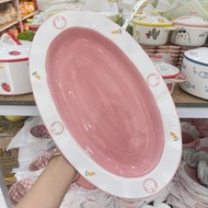 Bát Đĩa sứ Decor Chén Dĩa Sứ Dễ Thương Cute Bát Ăn cơm trang trí đồ ăn cực đẹp Bộ thỏ cà rốt Hồng xi