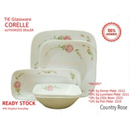 Country Rose Sq Loose Item &amp; Corelle Square 6pc Set [Country Rose]