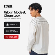 KEMEJA EDWIN JEANS - Shirt Men's Long Sleevekoko BELARUS LIGHT BEIGE Men's Muslim Clothing