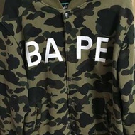 Bape camo 綠迷彩 棒球外套