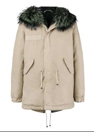 Mr & Mrs Italy Fox Fur Parka Coat Army Jacket