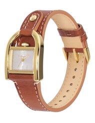 [TimeYourTime] Fossil Harwell ES5264 White Analog Brown Leather Classic Dress Women's Watch