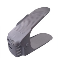 2Pcs Adjustable Shoe Slots Organizer Modern Double Rack Storage Space Saver Shoes Footwear Storage S