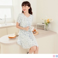 OB DESIGN ★ SWEETHEART COLLAR PRINTED PUFF SLEEVE MIDI DRESS ★ 2 COLOR ★ S-XXXL SIZE ★ PLUS SIZE