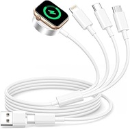 White 60 W Wireless Charger for Apple Watch (Supports Four Devices) 1.2 m Cable