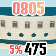 10pcs Chip resistor smd 475 4M7 5% size 2012 0805 4.7M ohm 4.7M ohm 4.7Mohm