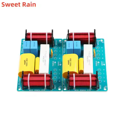 AIYIMA 2Pcs Speaker 3 Way Audio Frequency Divider Treble + Midrange + Bass Crossover Speakers Filter