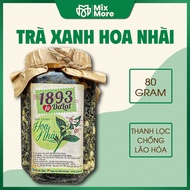 Trà xanh hoa nhài sấy khô Đà Lạt 1893 chống lão hóa giảm tiểu đường tốt cho sức khỏe