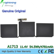 Original A1713 4781mAh 54.5Wh Laptop Battery for MacBook Pro 13'' A1708 Late 2016 Mid 2017