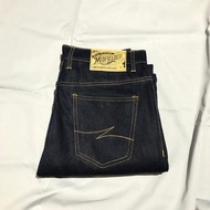 16oz Midfielder Blue Indigo Slim Straight Denim Jeans