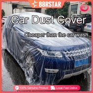 Disposable Thickened Car Cover Transparent Waterproof Dustproof PE Film Easy Drawstring SUV Outdoor 