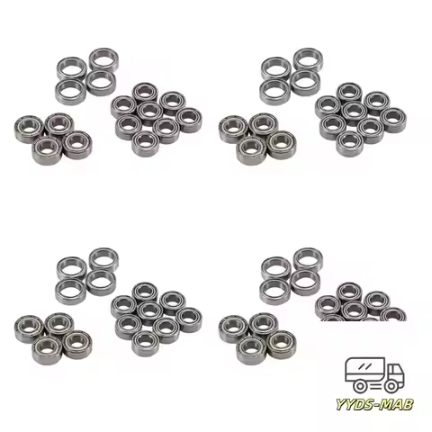 64Pcs Ball Bearing Kit For Tamiya TT02 TT-02 TT02D TT-02D 1/10 RC Car Upgrade Parts Accessories