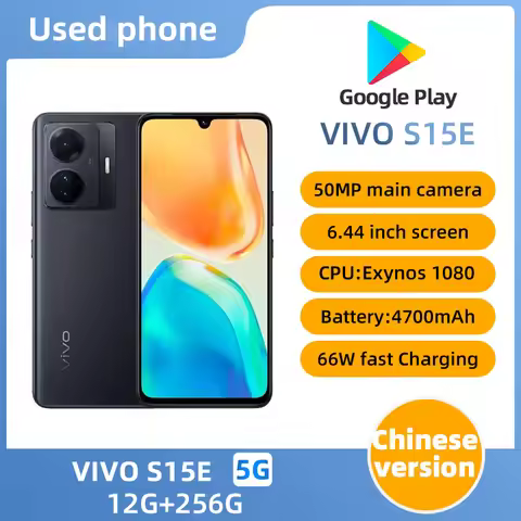 Vivo S15e 5g CPU Exynos 1080 ROM 256GB 4700mAh 6.44in 2404x1080px Screen 50MP Camera Used Phone