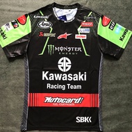 SBK Kawasaki Fleet Racing T-Shirt Motorcycle Riding Short-Sleeved Summer Quick-Drying Motorcycle Fle