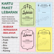 Kartu Paket Lebaran/Iuran/Arisan/DLL (Bisa Custom)