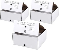 3 Pcs Check and Form Storage Boxes 10"x10"x4.5" Storage File Box Divided by Quarter Tax Box Keeping 