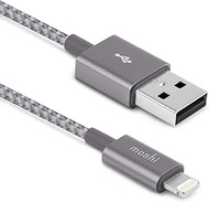 Moshi Integra Lightning Charge/Sync Cable 4 ft (1.2 m) for iPhone 5; iPhone 6; iPhone 7; iPhone X; iPhone 8 - Titanium Gray