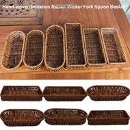 NARCISSUS13A0E Bread Fruit Vegetables Basket, Hardness Handwoven Rattan Wicker Woven Serving Baskets