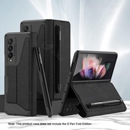 GKK Samsung Galaxy Fold 3 Fold3 Fold4 Fold 4 Leather Pen Holder Armor Back Case Phone Case Cover Cas