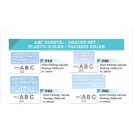 Template Alphabet Numbers Stencil Ruler ABC 123