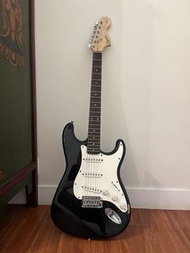 Black and White Squier Stratocaster Fender Guitar