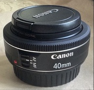 Canon EF 40mm F/2.8 STM AF macro 餅鏡 with B+W XS-Pro Filter  52mm 前後Cover
