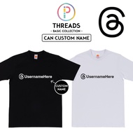 [Dewasa/Kanak-kanak] Baju Threads Username Tshirt Baju Sosial Social Media Trending Meta Custom Name