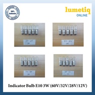 Indicator/Machine Bulb E10 3W (60V/32V/28V/12V)