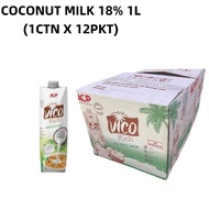 🥥🌴ACP VICO RICH Santan Kelapa 1 Liter x 12 Kotak 18% Lemak Tinggi Sterilisasi UHT