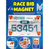 Race Bib Holder Magnet for Marathon running bib clips light weight
