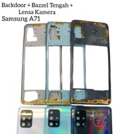 Samsung A71 Backdoor + Middle Bazzel + Camera Lens Back Cover SAMSUNG A71