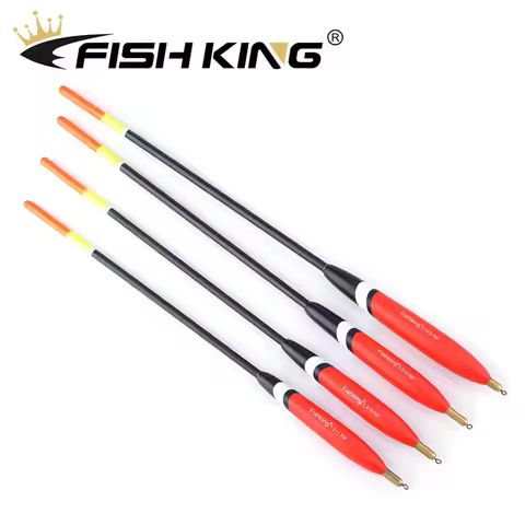 FISH KING 4pcs/pack Barguzinsky Fir Float 1.2+2.0g/1.5+1.5g/2.0+2.0g/2.5+3.0g Balsa Bobber Cork Vert