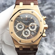 Aibi Royal Oak Series 26022OR Men's Watch 18K Rose Gold Chronograph Automatic Mechanical Watch Audemars Piguet
