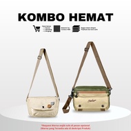 PUSHOP Men's Sling Bag Savings Combo Package Buy 1 Get 1 Moana Women's Corduroy Sling Bag get the La