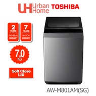 Toshiba/Midea Top Load Automatic Washer Washing Machine (7kg/7.5kg/8.5kg) AW-M801AM(SG) / AWM801AM /