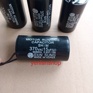 Single phase AC motor capacitor (black)