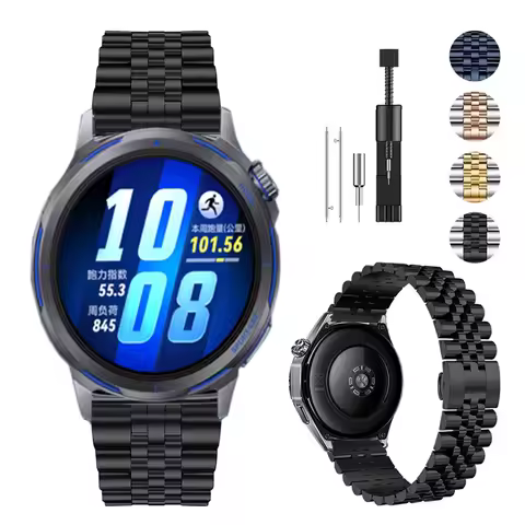 22mm Metal Strap for Huawei Watch 5/GT6/5/4 Pro 46mm/GT Runner 2 Stainless Steel Bracelet Watchband 