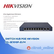 DS-3E1510P-EI/M - HIKVISION 8 PORT GIGABIT SMART POE SWITCH 2 UPLINK