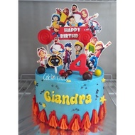 cake birthday boboiboy kue ultah karakter / kue ulang tahun boboiboy - diameter 26 brownies