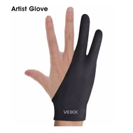 [READY STOCK] VEIKK Drawing Glove package 2 Fingers Drawing Glove Anti-fouling Artist Graphics Paint