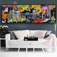Graffiti Pop Poster Wall Art Abstract City Landscape Wall Art Canva Print Modern Painting Living Roo