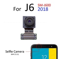 กล้องเซลฟี่หลักด้านหลังด้านหลังด้านหน้าสำหรับ Samsung Galaxy J2 Pro J4 J6บวก J8 2018สายเคเบิลงอได้ชิ้นส่วนซ่อมแซม