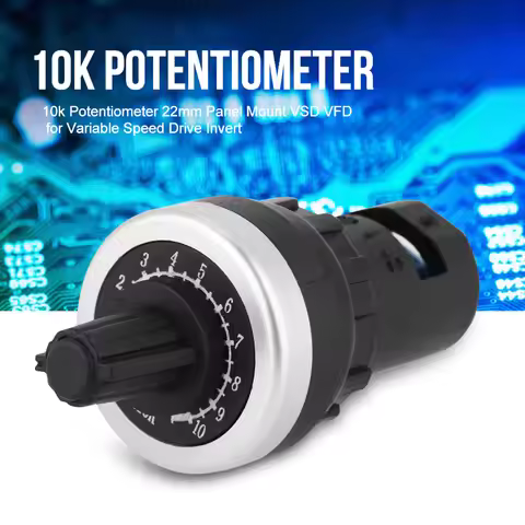 10k Potentiometer Panel Mount VSD VFD for Variable Speed Drive Invert VFD Potentiometer VSD Potentio