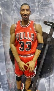 中古二手極新淨   1:6  NBA CHICAGO BULLS 33 PIPPEN NOT JORDAN FIGURE 齊件冇盒 CHI536