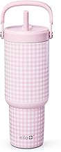 Ello Oasis Go+ 26oz Tumbler with Top Handle and Retracting Straw | Reusable Insulated Stainless Stee