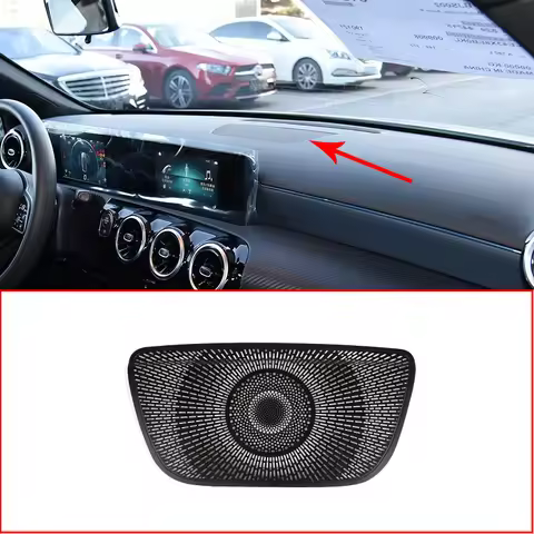 For 2019+Mercedes benz A Class W177 V177 A180 A200 Aluminum Alloy Black Car Dashboard Speaker Cover