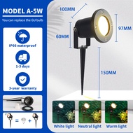 กันน้ำกลางแจ้งไฟสนามหญ้า GU10 เปลี่ยนหลอดไฟไฟสวนกลางแจ้งโคมไฟภูมิทัศน์สำหรับ ทางเดินวิลล่ายาร์ด