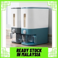(READY STOCK) 12KG Rice Dispenser with Rinsing Cup Bekas Beras Viral Smart Rice Dispenser Kitchen St