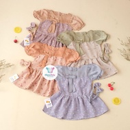 4.4 plazababyku DRESS ARISYA dress shmer silk baby girl cute floral motif free headband 6 months - 1